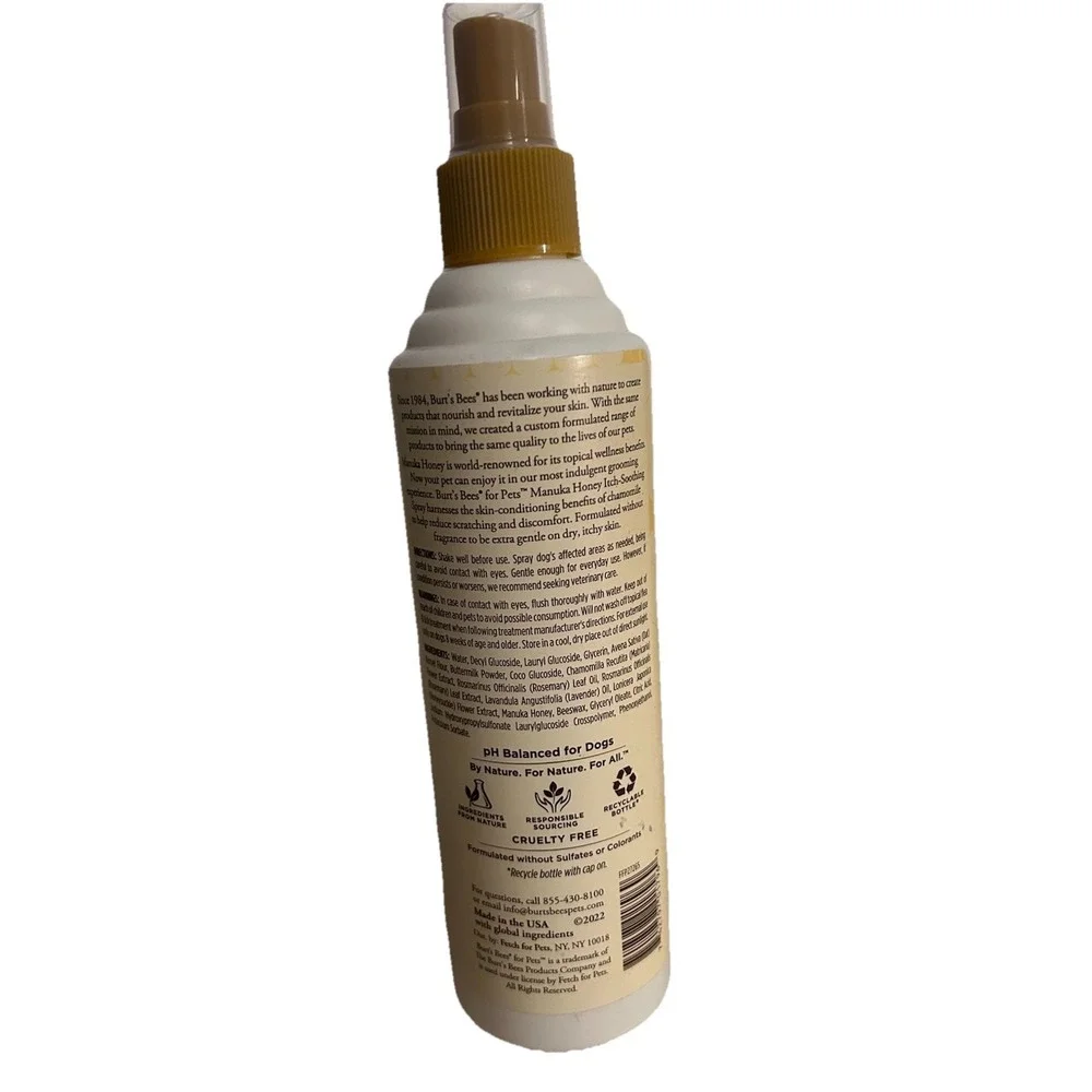Burt's Bees for Dogs Natural Itch Manuka Honey| Soothing Spray with Chamomile